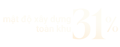 Mật độ xây dựng toàn khu 31%